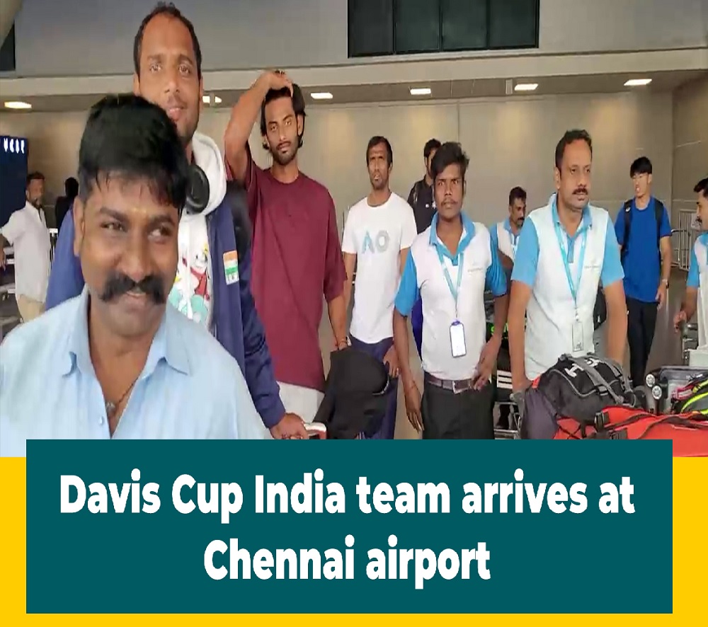 Davis Cup India team arrives at Chennai airport